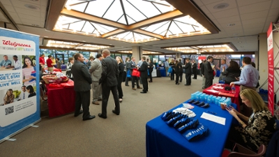 Thirty-one healthcare employers networked with SIUE students at the Health Careers Fair.