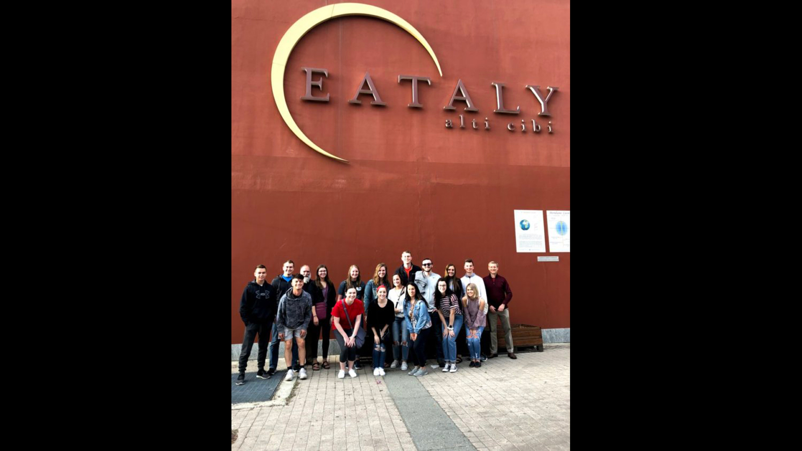 Travel study group visits the original eataly restaurant headquarters in Torino, Italy
