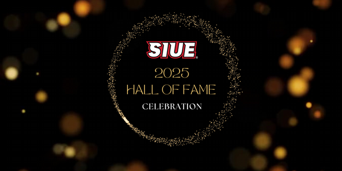 Graphic of the SIUE hall of Fame Celebration for 2025 