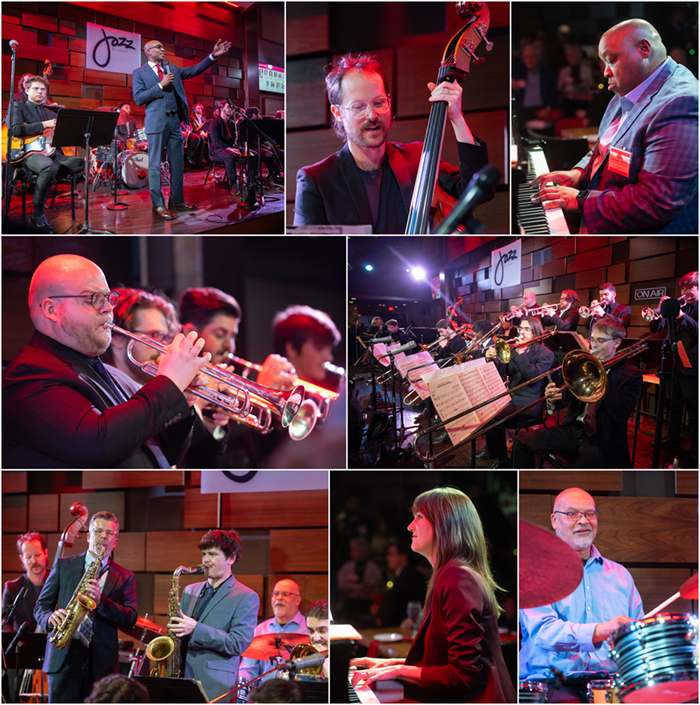 Scenes from SIUE Concert Jazz Band Center Stage for An Evening with the Chancellor at Jazz St. Louis