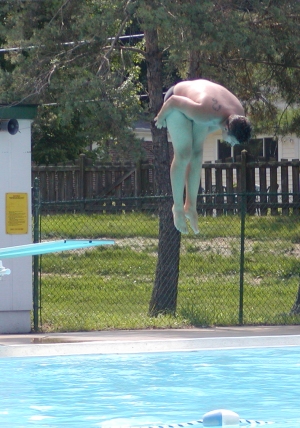 [Michael diving]