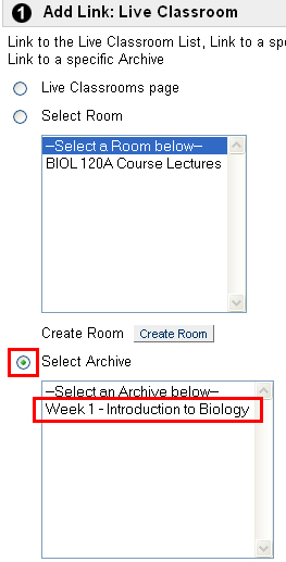 Select the archive