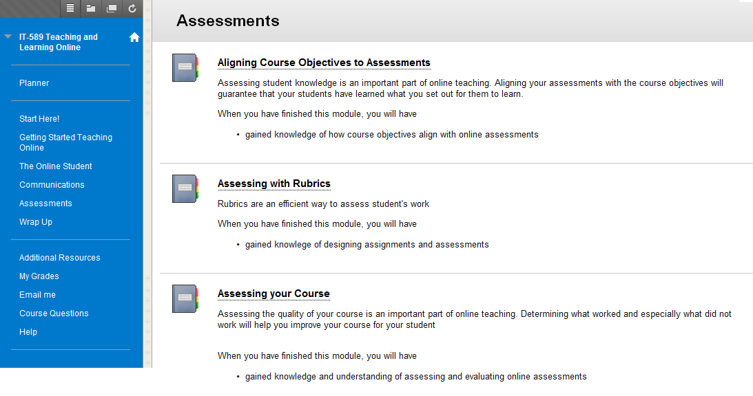 Assessment module