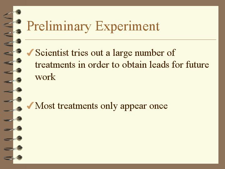 preliminary experiment define